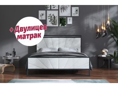 Метално легло Фано DOKA + матрак